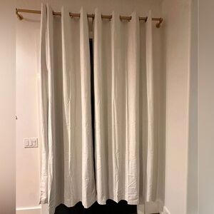 Ivory blackout curtains (2 panels) 52 x 96